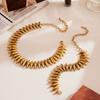New Fashionable And Elegant Necklace For Women Hand-Assembled Bracelet Necklace Set Stainless Steel Plated Jewelry Accessories