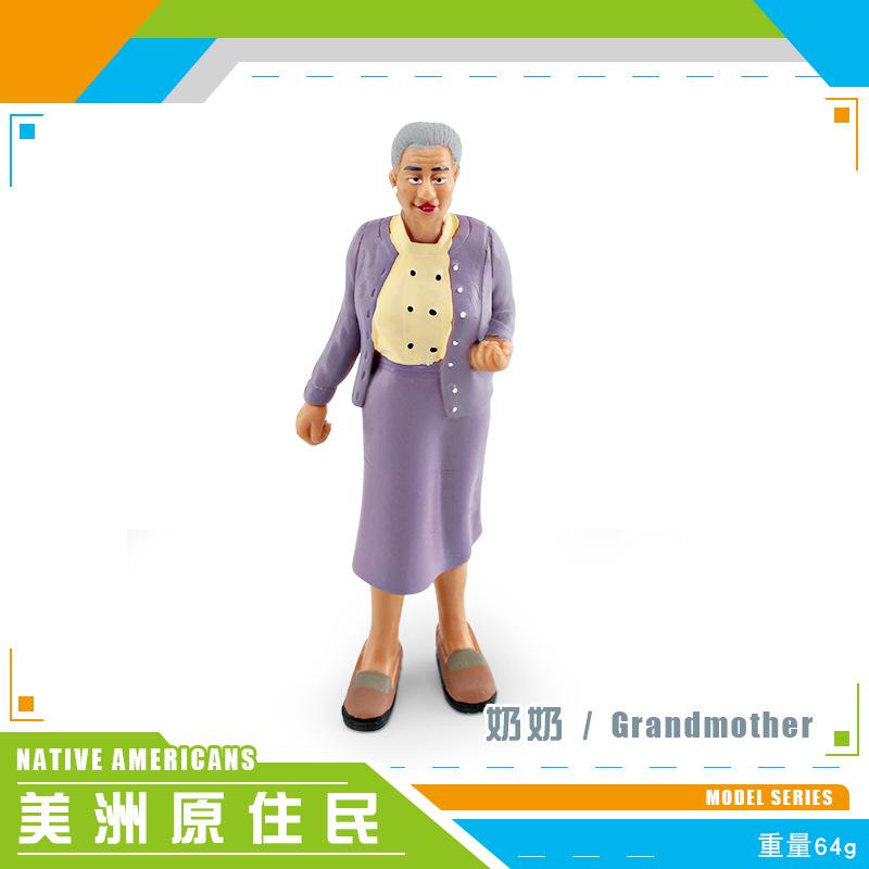 Simulated Family Member Character Model Grandpa Grandma Dad Mom Doll Parent-Child Relationship Static Ornament