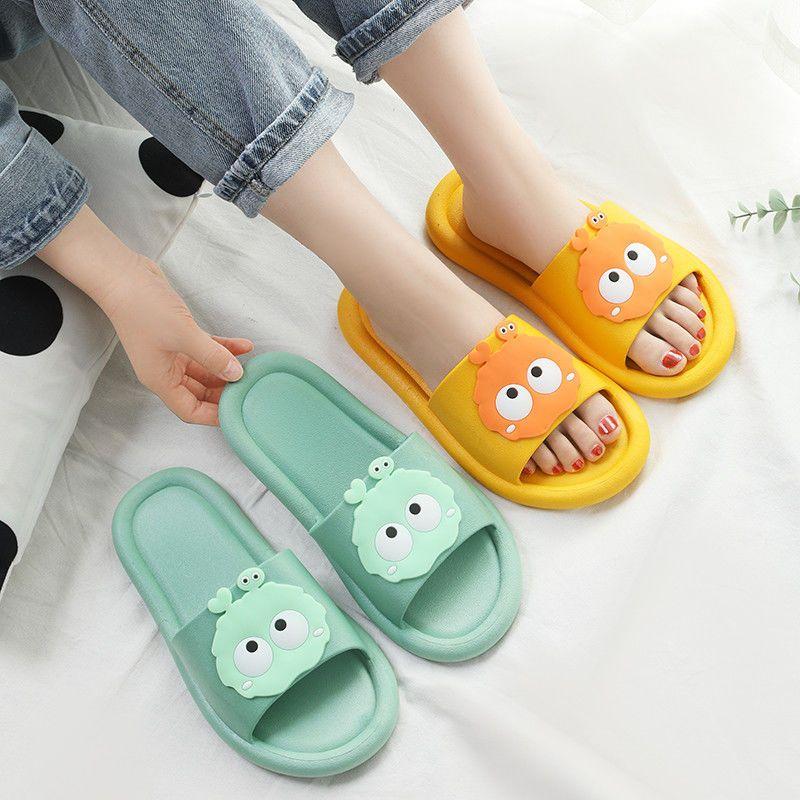 Slippers Summer Cute Couple Slippers Bathroom Home Cartoon Non-slip Soft Bottom Sandals