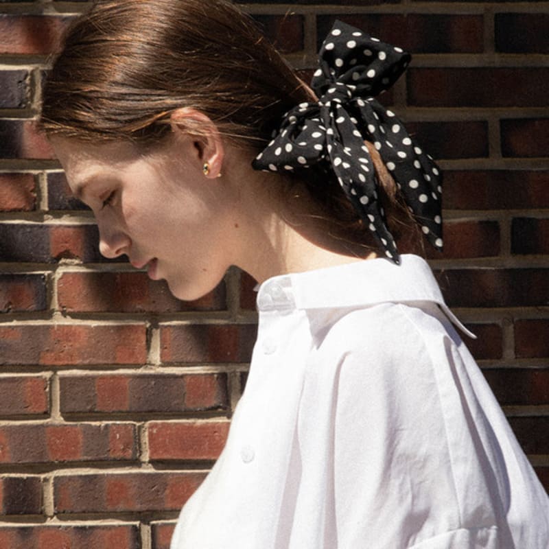 Jean Paul Clarisse Dot Ribbon Scrunchie JP-22-153S