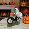 Halloween Ghost On Bicycle Decorative Figurine Home Office Desk Party Decoration Gift
