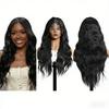 2026 Wholesale 26Inch Synthetic for Long Part Black Natural Wavy Heat Resistant Transparent Lace Customized Wig for Daily Life