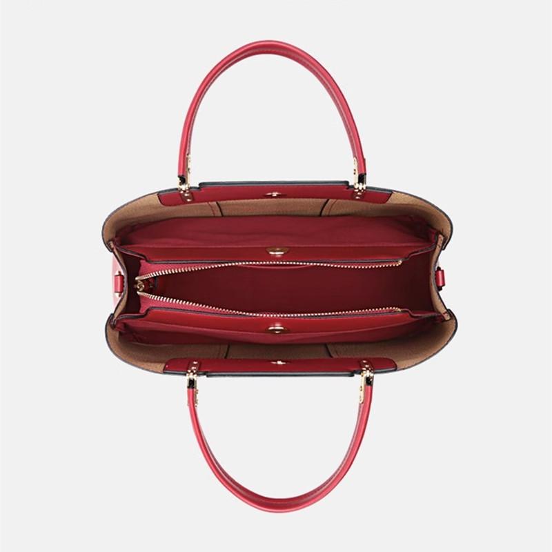 Mom's Wedding Bag, A Red Bride's Bag, Exudes A Sense of Luxury. Middle-aged Happy Grandma's Wedding Handbag