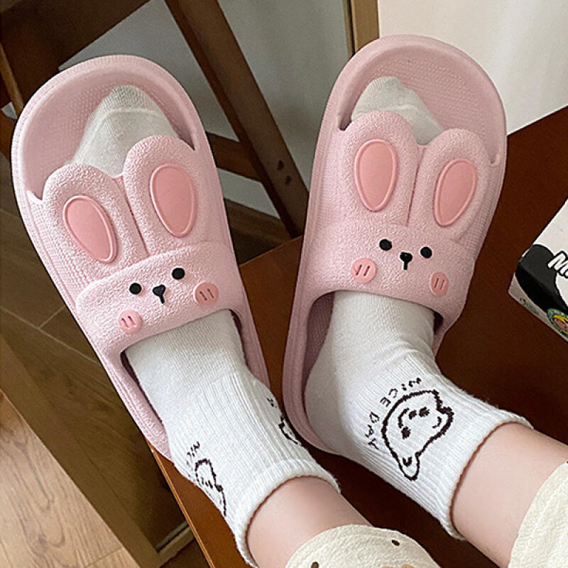 

Bixby s cute bunny indoor slippers and shoes black