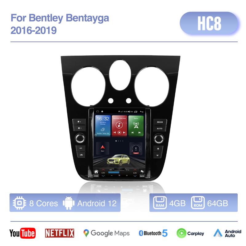 

9.7 Inch Android12 MediaCarPlayer For Bentley Bentayga 2016-2019 GPS Navigation 8Core 8+256G CarPlay 4G 360Camera
