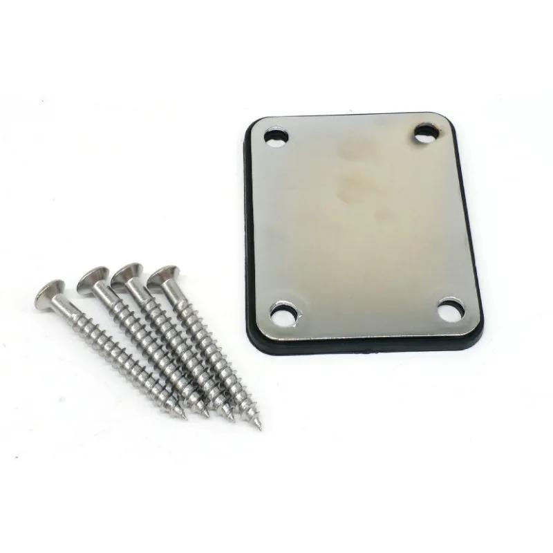 1 Satz Chrom E-Gitarren Halsplatte Fix TL E-Gitarren Halsverbindungsplatte Gitarrenzubehör Korpusverbindungsstahlplatte