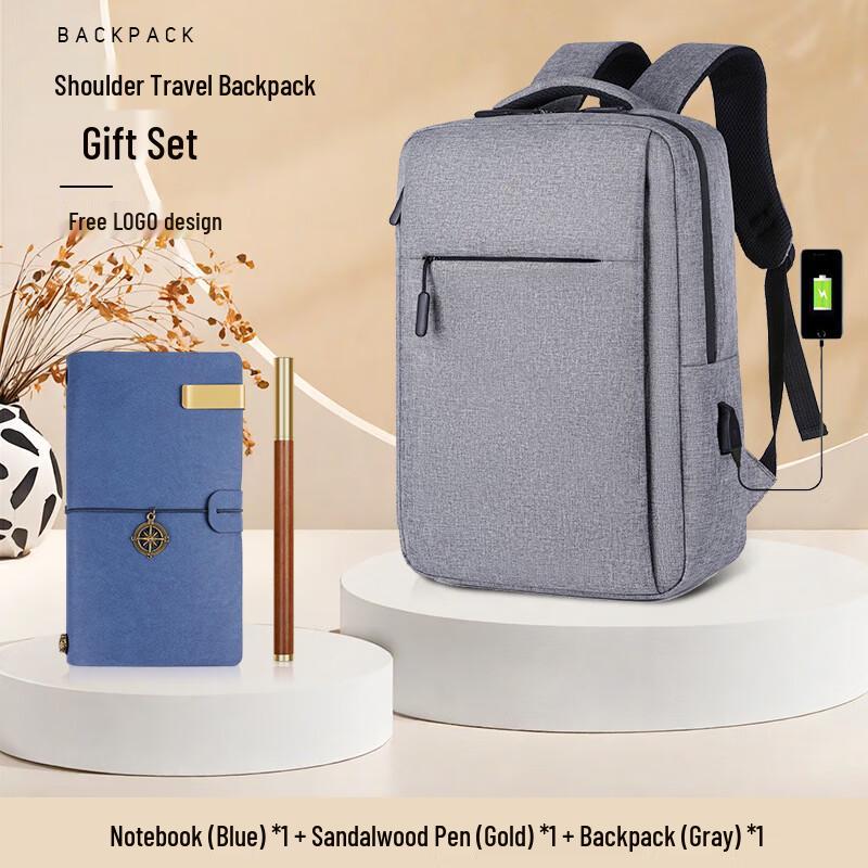 SYA-SAQ Business Gift Set with Laptop Backpack, Notebook Pen