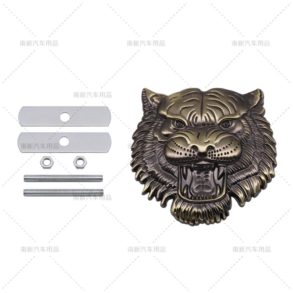 Emblema Metallico per Auto Testa di Tigre Adesivo Personalizzato per Modifica Fuoristrada Logo Decorativo per Griglia Carrozzeria Auto