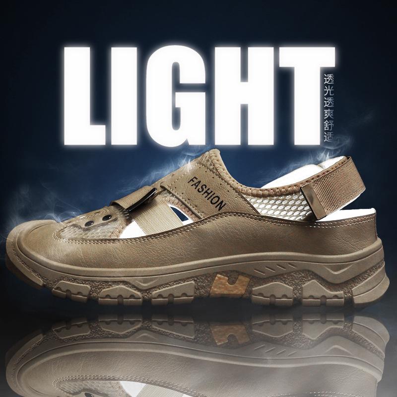 Men Outdoor Summer Sandals Mens Mesh Water Sports Shoes Sandal Flats  Male Hiking Sandalias Hollow Breathable Casual Shoes