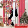 2pcs   2D FLAT PRINTING Curtains (Without Rod) Floral Harmony(2) Christmas Festival Popular Curtains&Drapes Prints Light