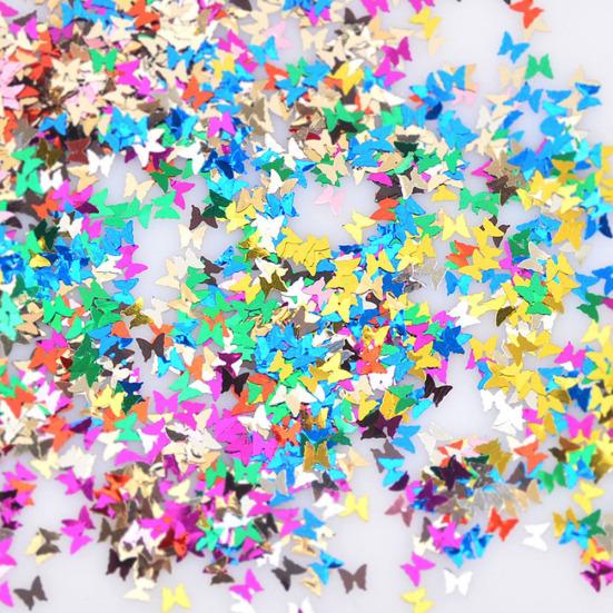 12 Grids Mirror Glitter Aluminum Foil Butterfly Nail Art Sequins Manicure Decor