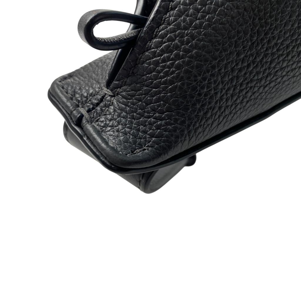 Used LOEWEbody Bag Dark Gray Leather Mens