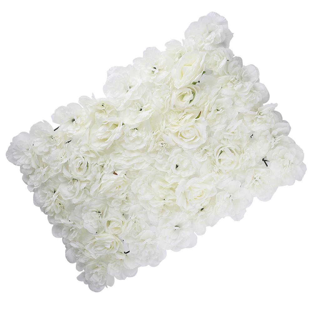 40x60cm Silk Rose Hydrangea Flower Wall Wedding Backdrop Decor Cream White Artificial Floral Panel