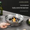 Stainless Steel Windproof Alcohol Stove for Outdoor & Indoor Use - Ideal for Hot Pots, Dorms, Restaurants & More