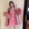 Winter New Imitation Fox Fur Imitation Raccoon Fur Plush Tassel Trendy Fur Mid-length Coat High-end Women's Clothing