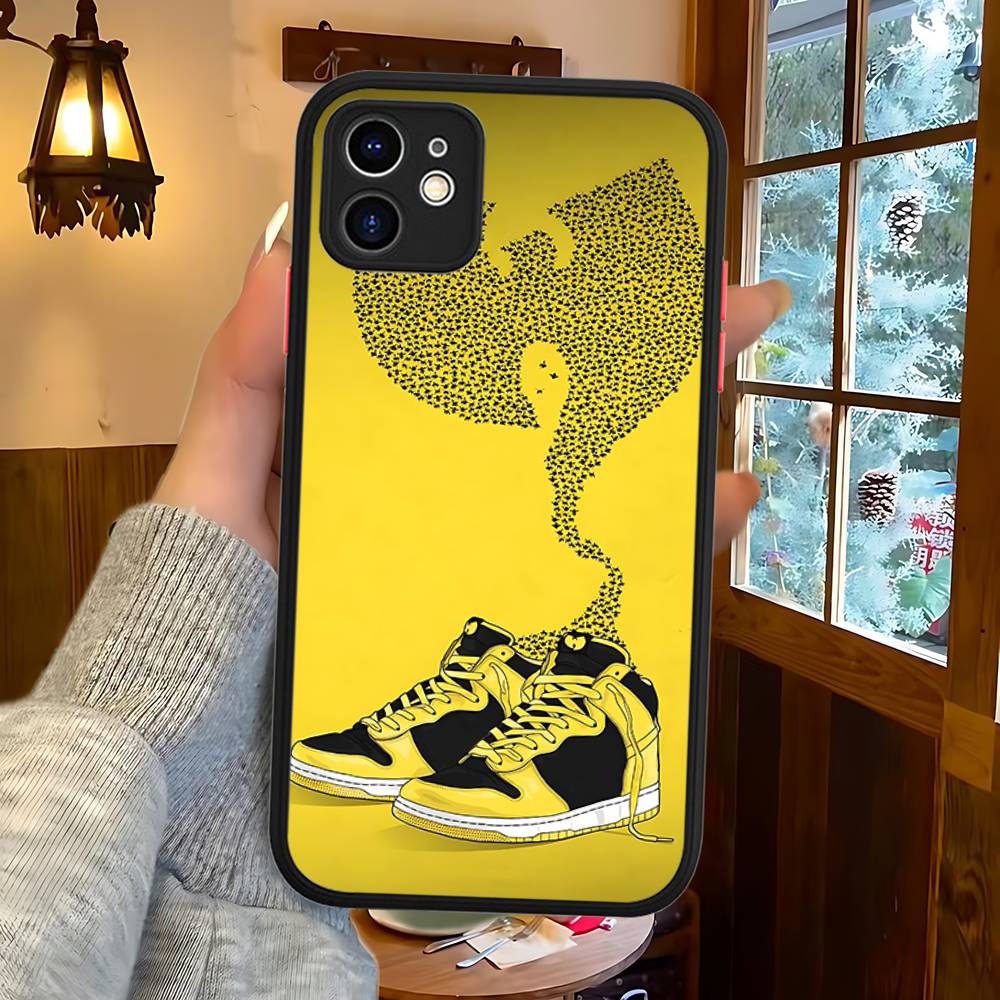 Fashion Trends WU-T-TANG CLANs For IPhone 16 15 14 13 12 11 Pro Max X XS MAX Plus Translucent Black Phone Cover