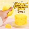 5cm Cheese Squishy Toy Realistic Cheese Stress Ball Novelty Cheese Squeezed Cube  Home Decoration