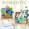 Flower Painting Exhibition Building Blocks Toys, DIY Educational Building Blocks, Desktop Ornaments Perfect Gift