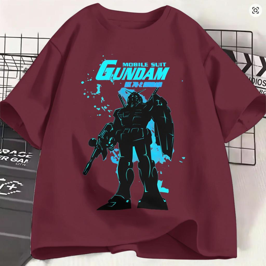 Gundam T Shirt Summer Pure Cotton T Shirts For Unisex Leisure Pattern Tshirt Short Sleeve Vintage Tees