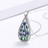 Ladies' Exquisite Floral Pendant Necklace, Embellished with Synthetic Zircon, Suitable for Daily Wear and Holiday Gift Giving