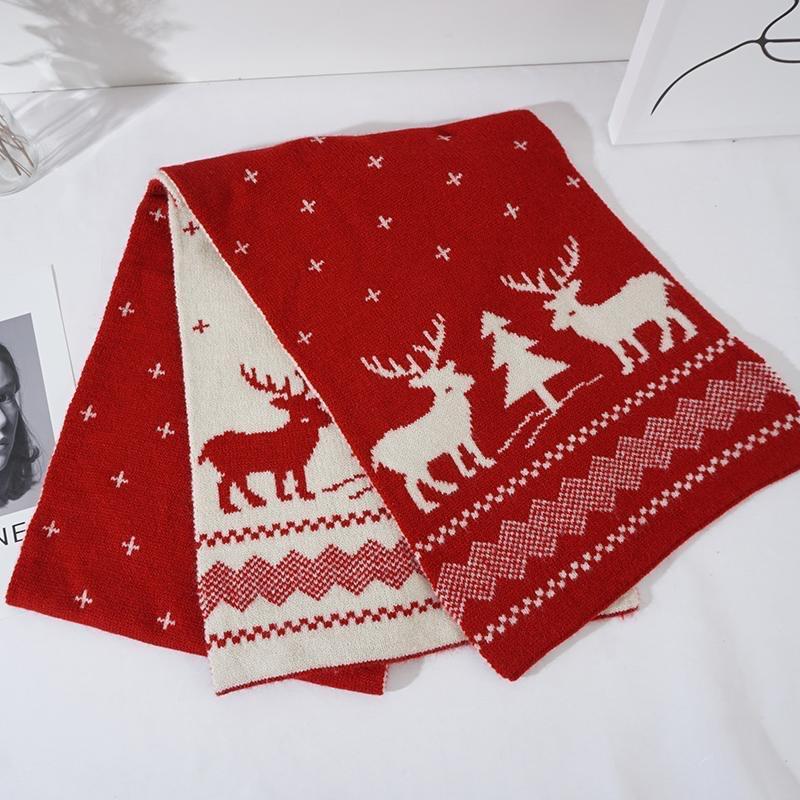 Christmas gift winter warm couple Han Elk scarf female style high value scarf for boyfriend finished product