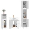 3 Piece Bathroom Furniture Set White Particleboard