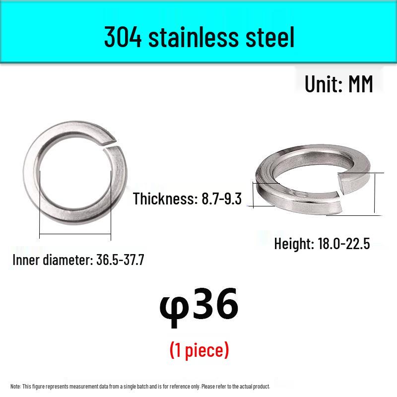 304/316 Stainless Steel Spring Lock Washers - Standard Type