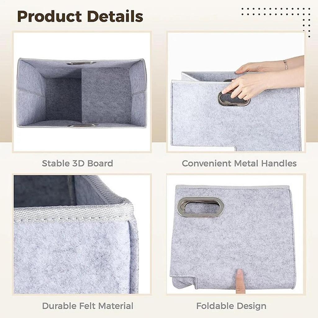Foldable Felt Stair Step Storage Basket, Step Organizer for Toys, Books & Clothes, Space-Saving Home Nursery Staircase Bin