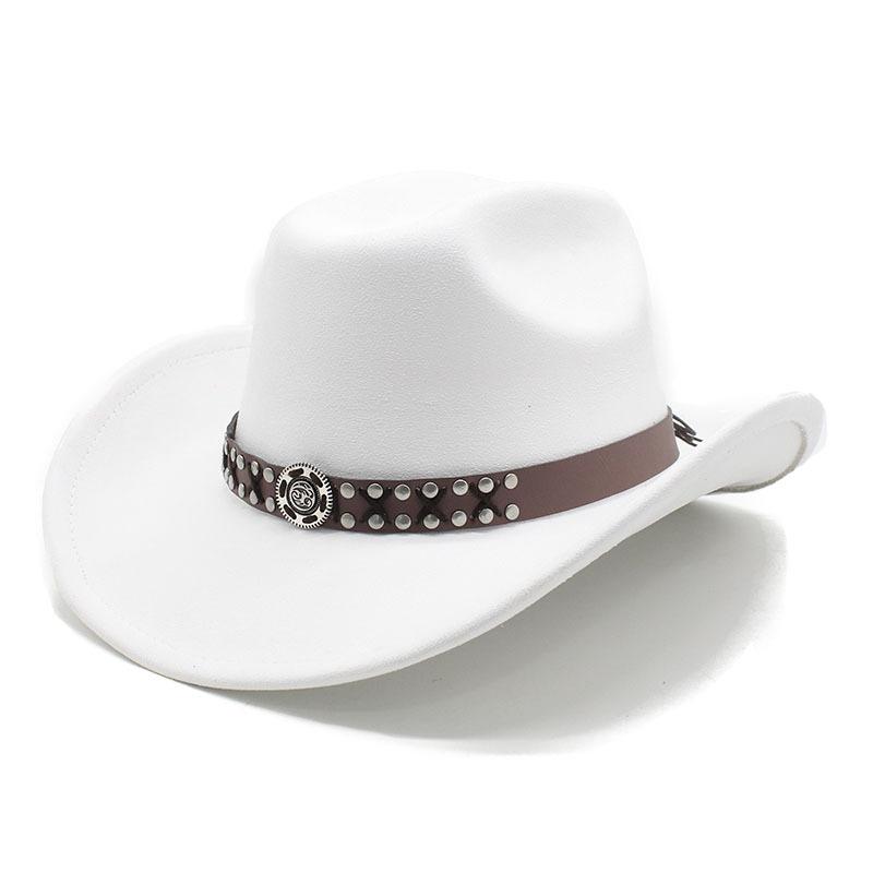 Suede Men'S And Women'S Woolen Denim Jazz Felt Hat Ethnic Style Decorative Curled Top Hat Tibetan Sunshade Sun Protection Hat
