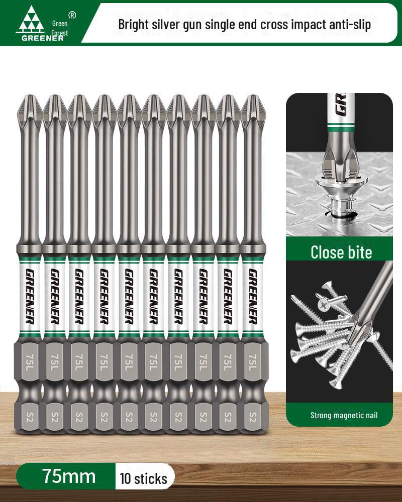 Green Forest Magnetic Non-slip Electric Screwdriver & Flashlight Drill Set