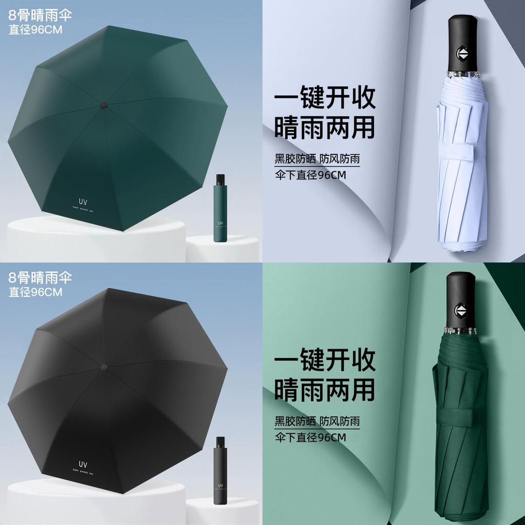 Modern Minimalist Automatic Folding Umbrella Windproof Rainproof For Adults