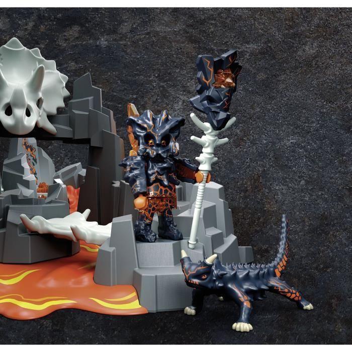 PLAYMOBIL - 70926 - Dino Rise - Gardien de la Mine de Lave - Avec 1 personnage et 1 dino