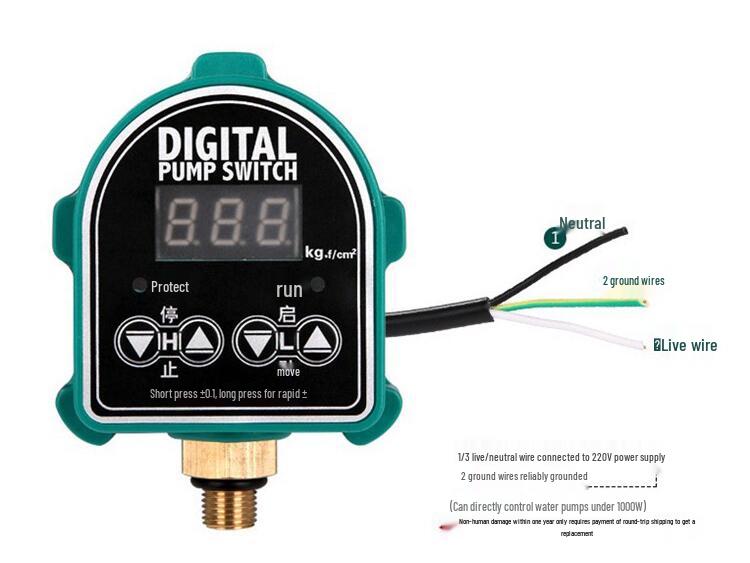 Digital Display Low Water Protection Smart Pressure Controller for Pumps