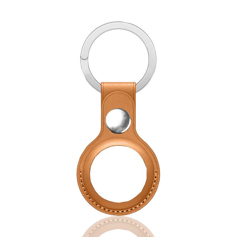 Leather Keychain Case for Apple AirTag - PU Protective Shell and Storage Belt