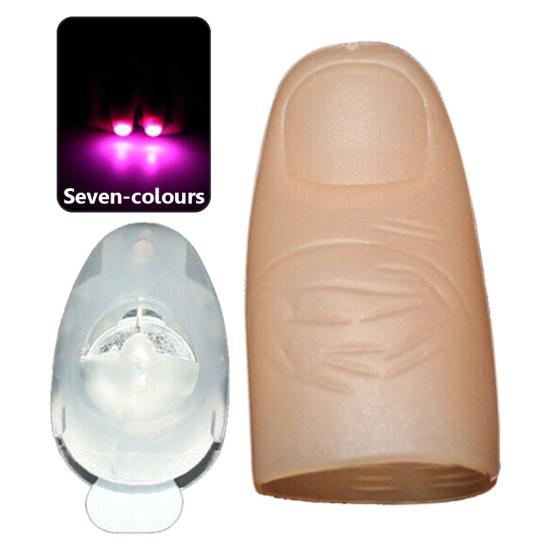 2Pcs Super Bright LED Magic Trick Props Light Thumbs Fingers Luminous Lamps
