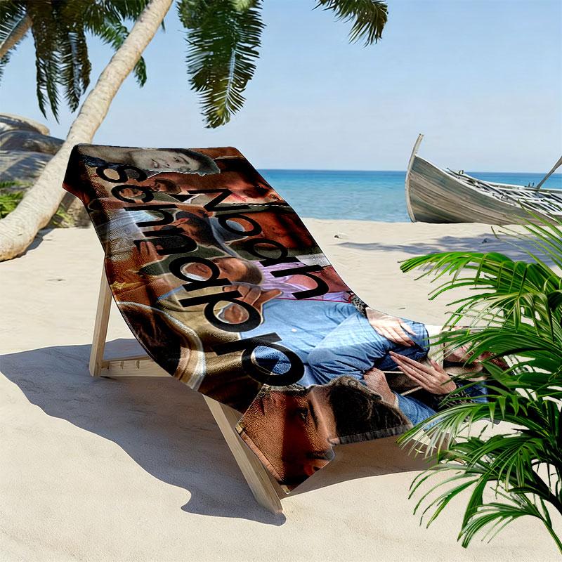 Noah Print Beach Towel, Large Soft Quick Dry Towel for Beach Camping Swimming