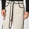 INCERUN Autumn Men Casual Zip-up Waist Stitching Lace-up Corduroy Long Harem Pants Trousers 