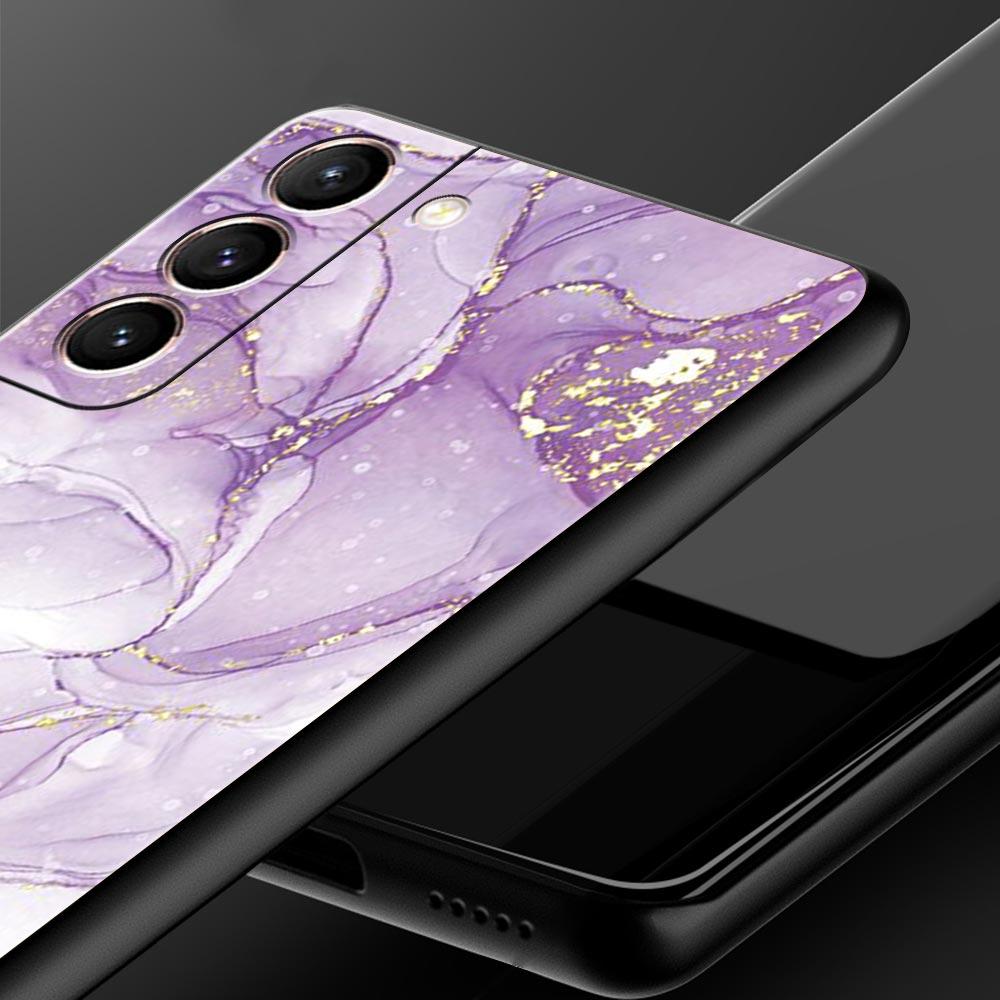 Marmortinte und Wasch-Telefonhülle für Samsung Galaxy S23 Ultra S22 S21 S20 FE 5G S10 S10E S9 S8 Plus Note 20 Silikonhülle Bumper