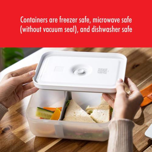 ZWILLING Fresh & Save Medium Airtight Food Storage Containers with Lids, Meal Prep Containers, Plastic, BPA-Free, Gray