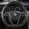 Coprivolante Auto Pelle Microfibra 38cm Antiscivolo Per Seat Tarraco Arona Ateca Ibiza Toledo Mii Leon Arosa Exeo ST FR