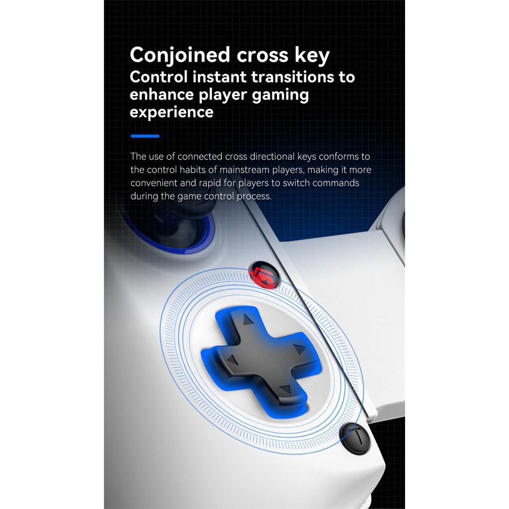 Wireless mobile game controller D11, expandable, with Hall triggers, compatible with tablet devices, supports tablet switching