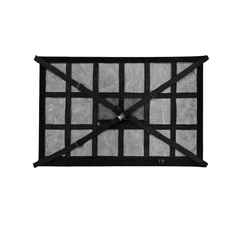 Car Roof Cargo Net with Mesh Access Panel and Mounting Hardware for Soft Item Storage In Cars SUVs and MPVs Daily Use