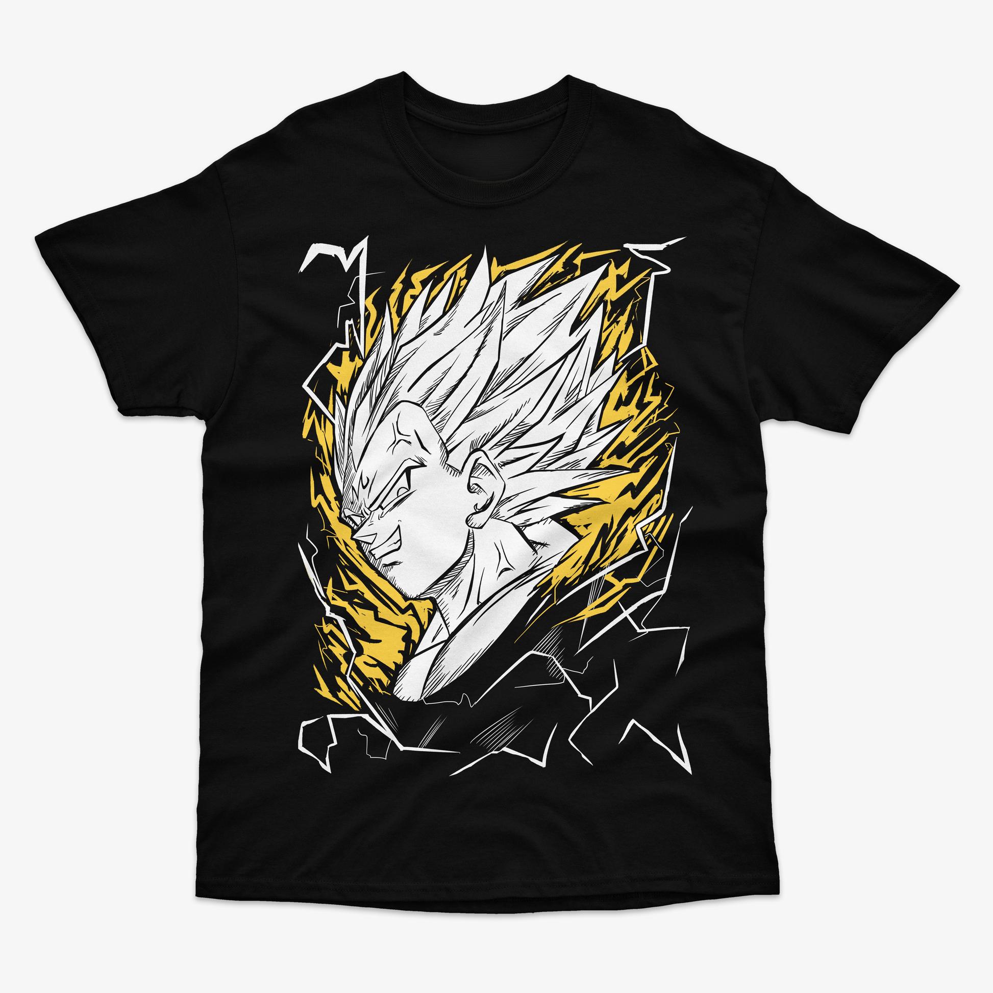 

Dragon Ball Z Majin Vegeta Super Saiyan Anime Graphic T Shirt Japanese Manga Streetwear Cotton Oversized Tee S разноцветный