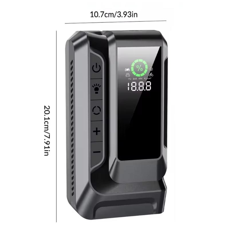 Compact Emergency Car Battery Booster And Air Compressor Tire Inflator With 35L/Min Inflation Rate For Roadside Assistance