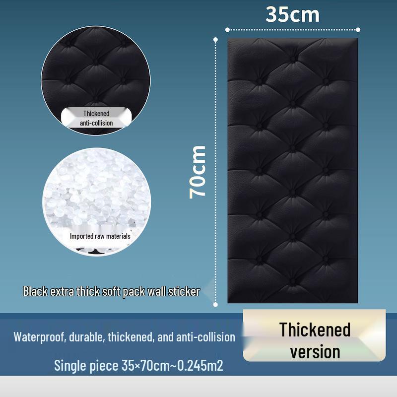 Soft Tatami Wall Surround & Headboard Protector for Kids - Self-Adhesive, Thickened Anti-Collision Sticker