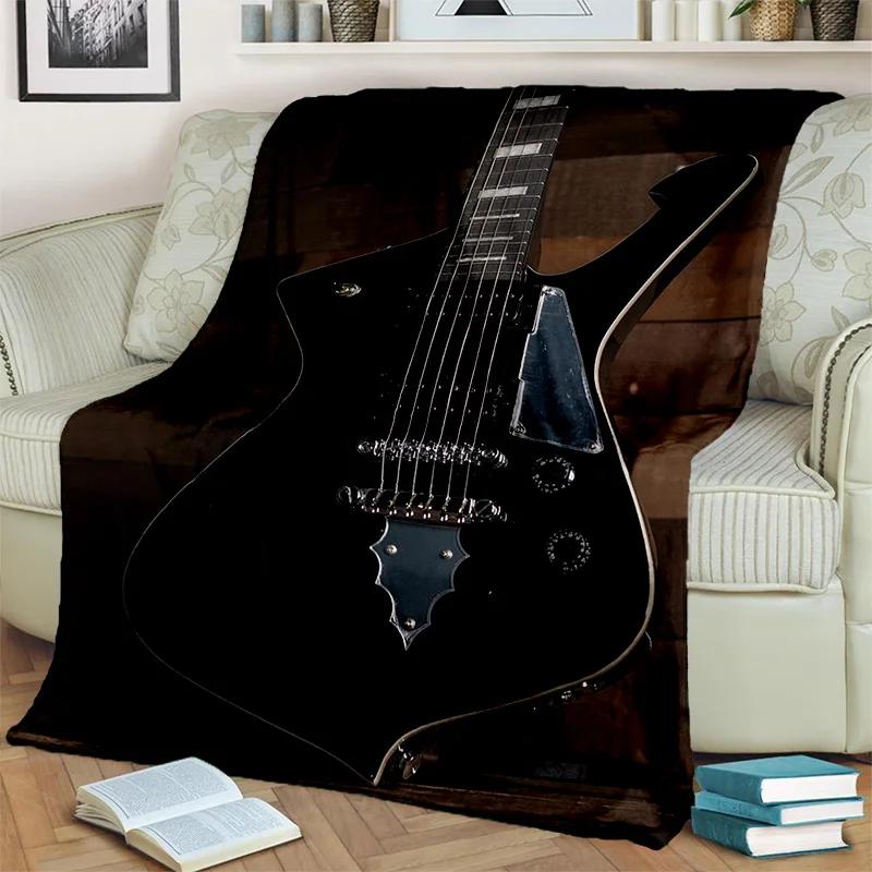 HD Classical Guitar Electric Guitar Blanket,Soft Throw Blanket for Home Bedroom Bed Sofa Picnic Travel Office Cover Blanket Kids