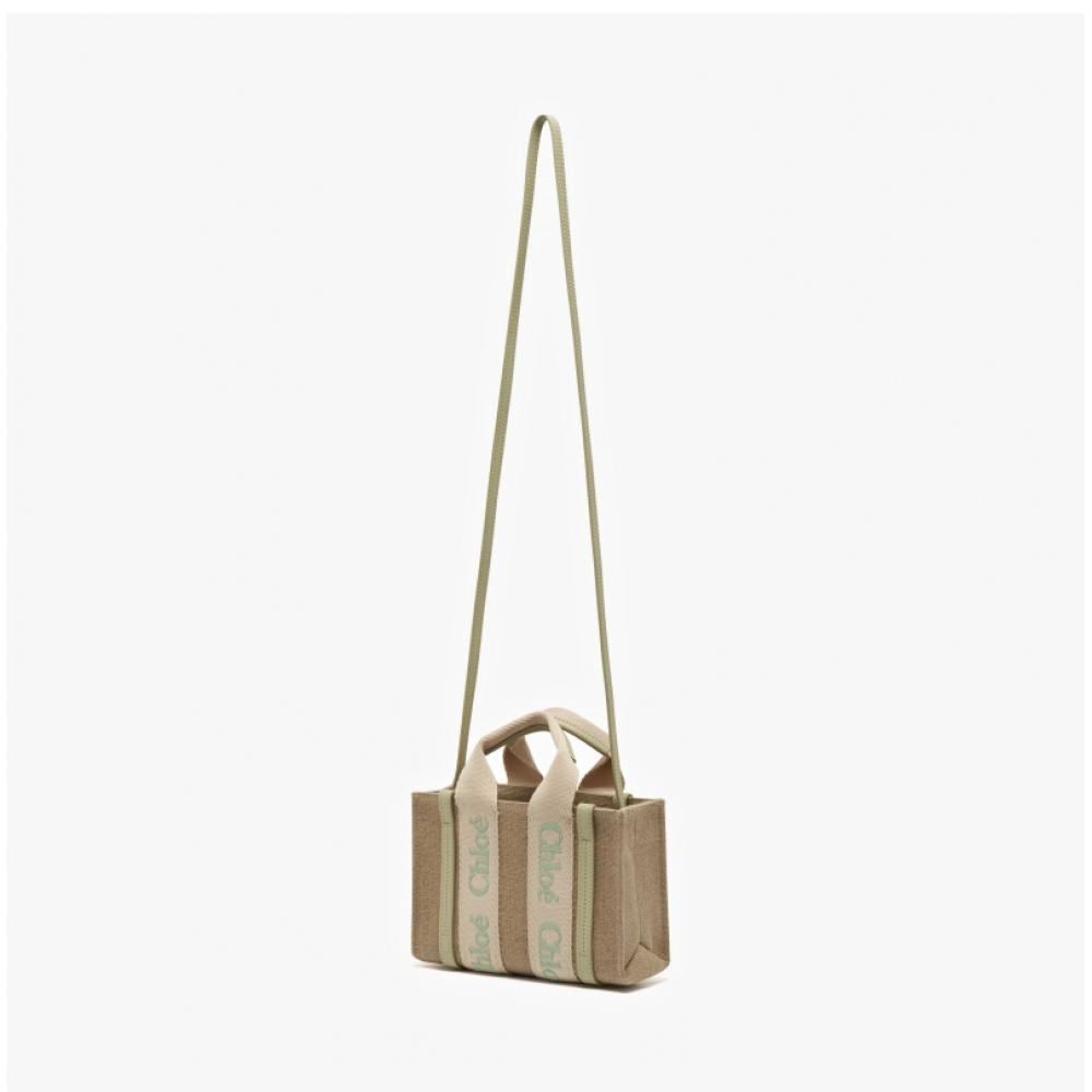 Chloe Chc24up237l17 38a Woody Mini Top Handle Tote