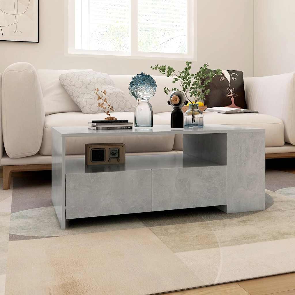 Vidaxl Couchtisch, Beton Grau, 102X55X42 Cm