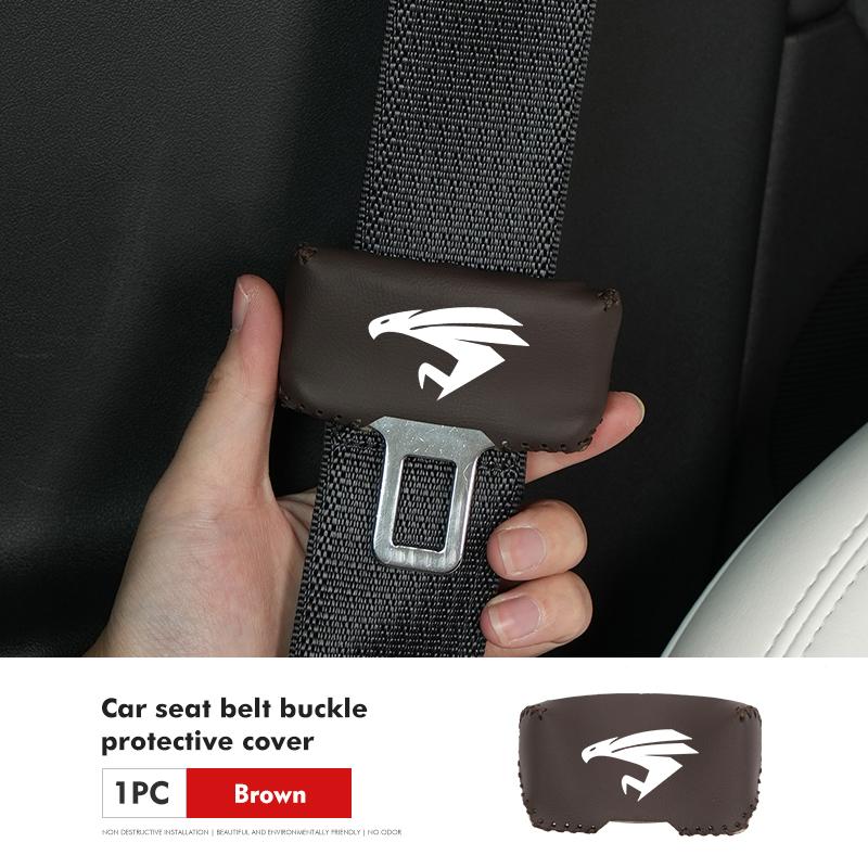 PU Leather Car Seat Belt Buckle Clip Cover Protector Anti-Scratch Case For Toyota GR Sport C-HR Rav4 YARiS supra Corolla Prius J33