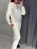 2024 Spring & Autumn Women's Casual Rhinestone Hooded Sweatshirt Sports Set